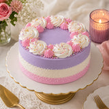 Rose Petal Chocolate Cream Cake