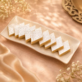 Set Of 2 Pearl Rakhi With Kaju Katli
