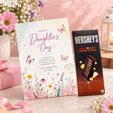 "Blissful Wishes" Personalized Daughter's Day Card with Hershey's Dark 'N' Rich Coffee
