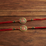 Set Of 2 Ganesha Rakhi With Rasgulla