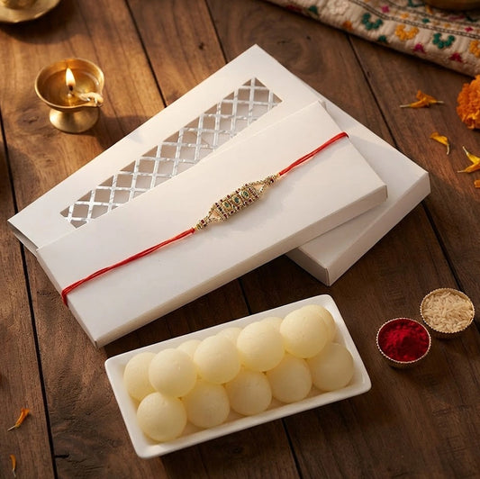 Beads Rakhi With Rasgulla