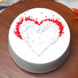 Velvet Heart Vanilla Cream Cake