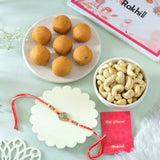 Divine Rakhi with Besan Laddoo & Cashews