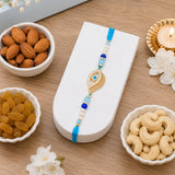 Evil Eye Teardrop Rakhi with Dry Fruits