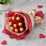 8 Pcs Ferrero Rocher Chocolate Jute Wrap Gift