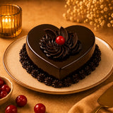Chocolate Truffle Heart Romance Cake