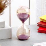Glass Sand Timer Hourglass - Purple