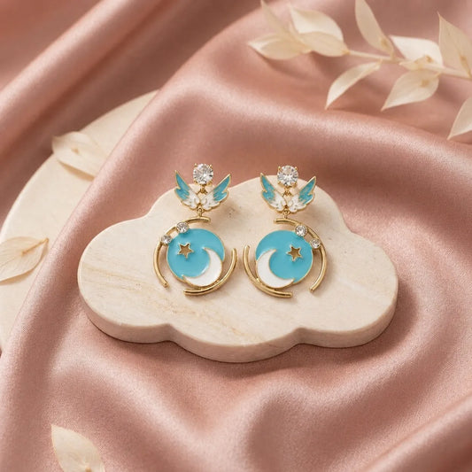 Moon Star Butterfly Dangle Earrings | Stupid Cupid