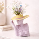 La Fleur Dame Hat Lady Flower Vase Showpiece