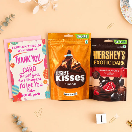 Thank You Greeting Card With Chocolates