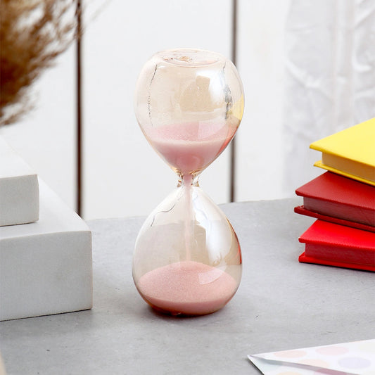 Glass Sand Timer Hourglass - Pink
