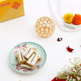 Crystal Candle Holder with Kaju Rolls