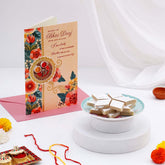 Special Bhai Dooj Greeting Card with Kaju Barfi