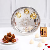 Pooja Thali Set with Dhoda Barfi and Attar