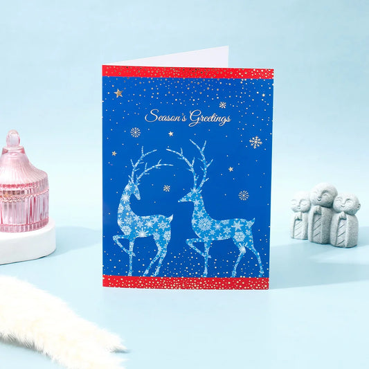 Pack of 50 Season's Greetings Reindeer Greeting Card