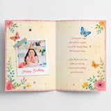 Happy Birthday Floral Cake Personalised Greeting Card