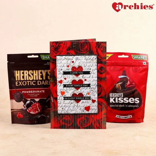 I Love You Every Single Day Romantic Greeting Card With Chocolates
