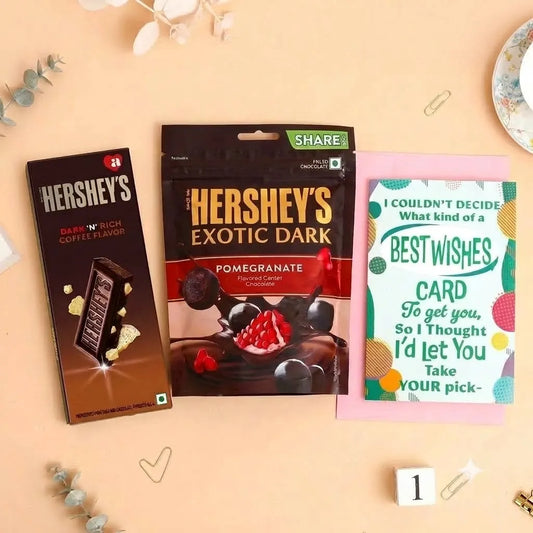 Best Wishes Greeting Card With Chocolates