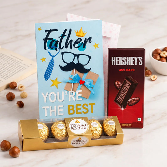 You are The Best Father Greeting Card With Chocolates