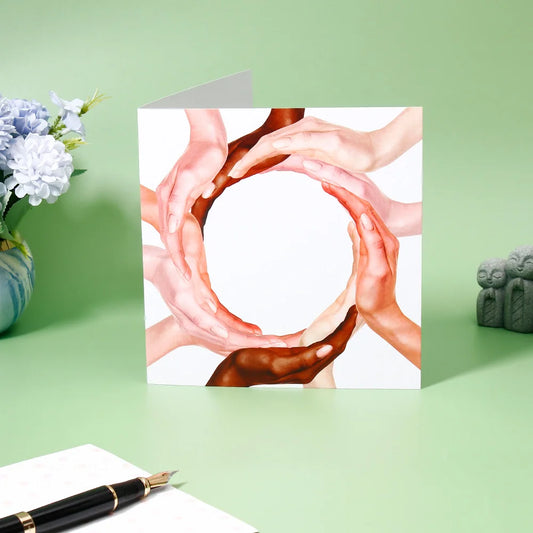 Pack of 50 Circle of Hands Greeting Card