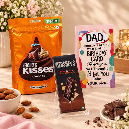 Happy Birthday Dad Greeting Card With Chocolates