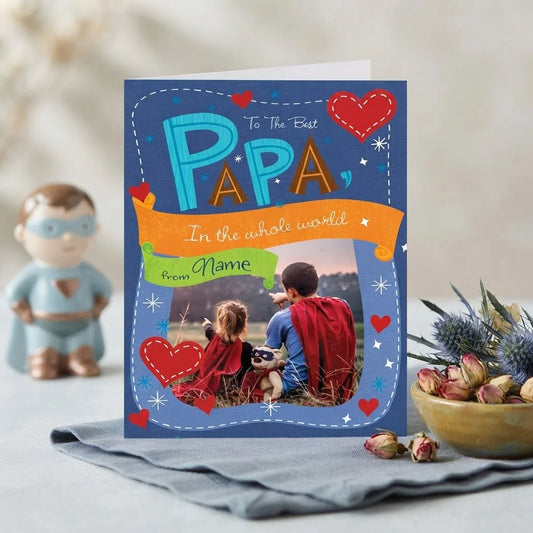 Best Papa In The Whole World Personalised Card