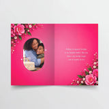 Happy Birthday Mom Floral Bouquet Personalised Greeting Card with Chocolate
