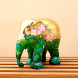 Golden Lotus Elephant Statue | By Elephant Parade