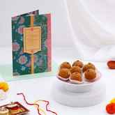 Loving Brother Bhai Dooj Greeting Card with Besan Ladoo