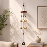 Brass Bell Wind Chime with Coin Pendant