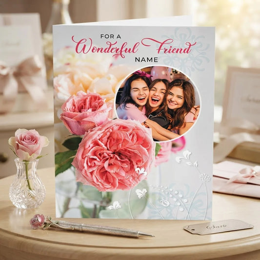 For A Wonderful Friend Personalised Card