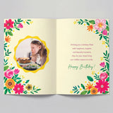 Happy Birthday Wildflower Personalised Greeting Card