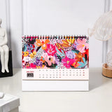 Pack Of 2 Multicolor Abstract Floral Desk Calendar 2027