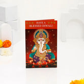 Lord Ganesha Diwali Blessings Greeting Card