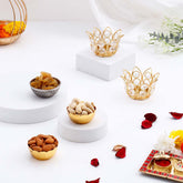 Lotus Diya Pack of 2 with Dry Fruits