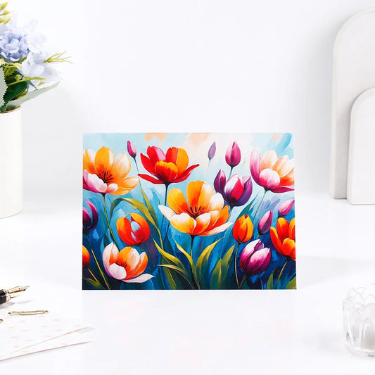 Pack of 50 Painted Tulip Greeting Card
