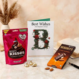 Best Wishes And Happiness Greeting Card With Chocolates