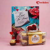 Ours Is A Love So Deep Romantic Greeting Card With Chocolates