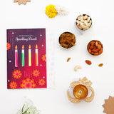 Special Diwali Greeting Card with Diya and Dry Fruits