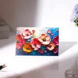 Pack of 50 Textured Floral Art Greeting Card