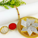 Pearl Rakhi with Kaju Katli