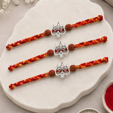 Pack Of 3 Archies Lord Shiva Trishul Silver Rakhi