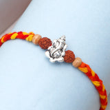 Archies Ganesha Rudraksha Silver Rakhi