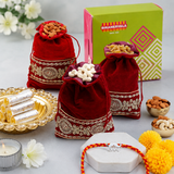 Archies Silver Moustache Bhai Rakhi with Kaju Roll and Dry Fruits