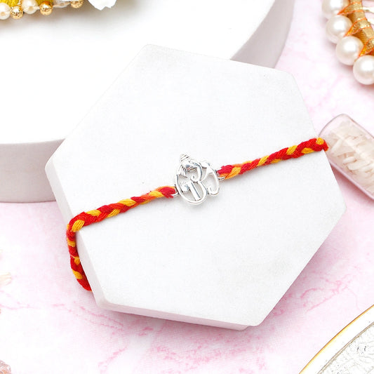 Archies Om Ganesha Silver Rakhi