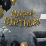 Black & Gold Happy Anniversary Room Decor