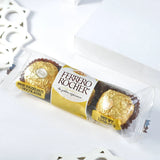 Auspicious Rakhi Hamper with Soan Papdi, Cashews & Ferrero Rocher Chocolate (3 Pieces)