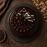 Fudge Brownie Walnut Truffle Cake