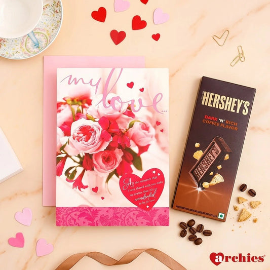 My Love Greeting Card With Chocolate