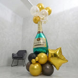 Champagne Bottle Balloon Stack Decor